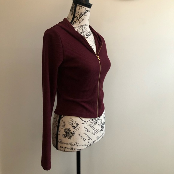 Fashion Nova Burgundy Hoodie - Picture 5 of 6